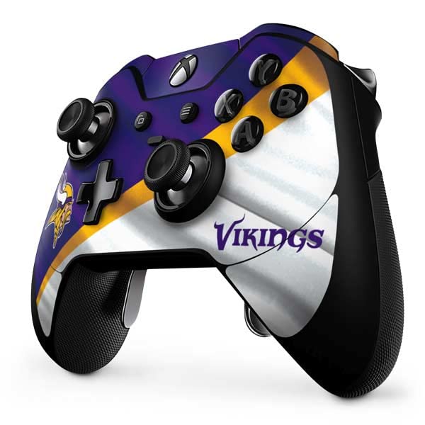 Skinit Decal Gaming Skin compatible with Xbox One Elite Controller - Officially Licensed NFL Minnesota Vikings Design