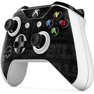 Skinit Decal Gaming Skin compatible with Xbox One S Controller - Officially Licensed NFL Buffalo Bills Black & White Design