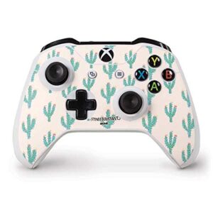 skinit decal gaming skin compatible with xbox one s controller - officially licensed bouffants and broken hearts cacti 3 design