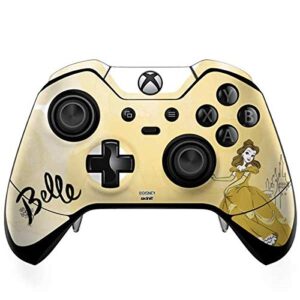 skinit decal gaming skin compatible with xbox one elite controller - officially licensed disney princess belle art design