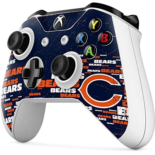 Skinit Decal Gaming Skin compatible with Xbox One S Controller - Officially Licensed NFL Chicago Bears Blast Design