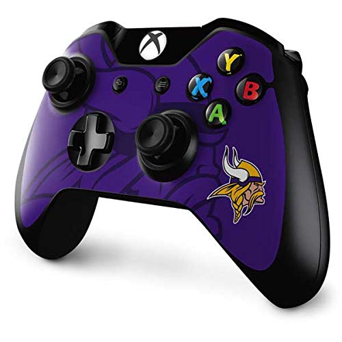 Skinit Decal Gaming Skin Compatible with Xbox One Controller - Officially Licensed NFL Minnesota Vikings Double Vision Design