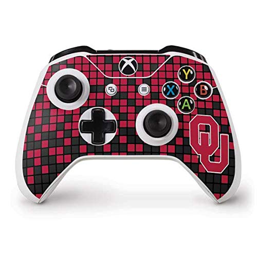 Skinit Decal Gaming Skin compatible with Xbox One S Controller - Officially Licensed College Oklahoma Sooners Red Digi Design