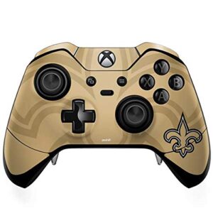 skinit decal gaming skin compatible with xbox one elite controller - officially licensed nfl new orleans saints double vision design