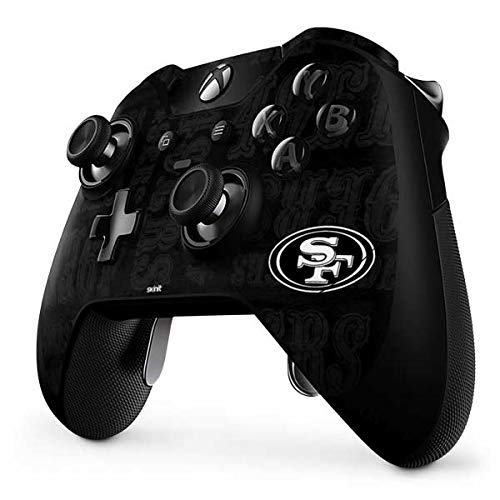 Skinit Decal Gaming Skin compatible with Xbox One Elite Controller - Officially Licensed NFL San Franciso 49ers Black & White Design