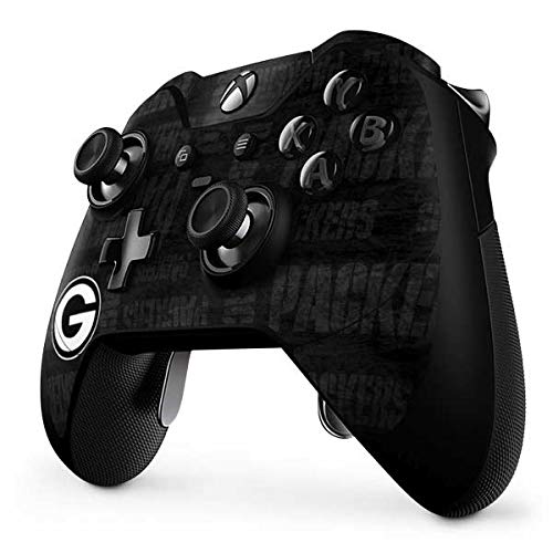 Skinit Decal Gaming Skin compatible with Xbox One Elite Controller - Officially Licensed NFL Green Bay Packers Black & White Design