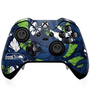 Skinit Decal Gaming Skin compatible with Xbox One Elite Controller - Officially Licensed NFL Seattle Seahawks Tropical Print Design