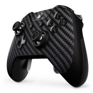 Skinit Decal Gaming skin compatible with Xbox One Elite Controller - Black Carbon Fiber Specialty Texture Material Design