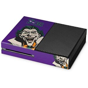 skinit decal gaming skin compatible with xbox one console - officially licensed warner bros the classic joker design