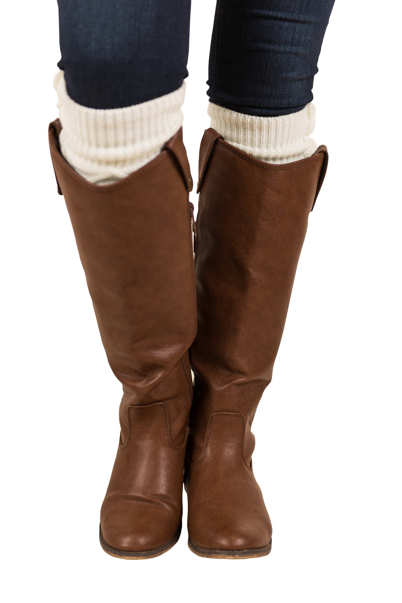 Floral Find Women's Cable Knit Knee-High Winter Boot Socks Extra Long Thigh Leg Warmers Stocking