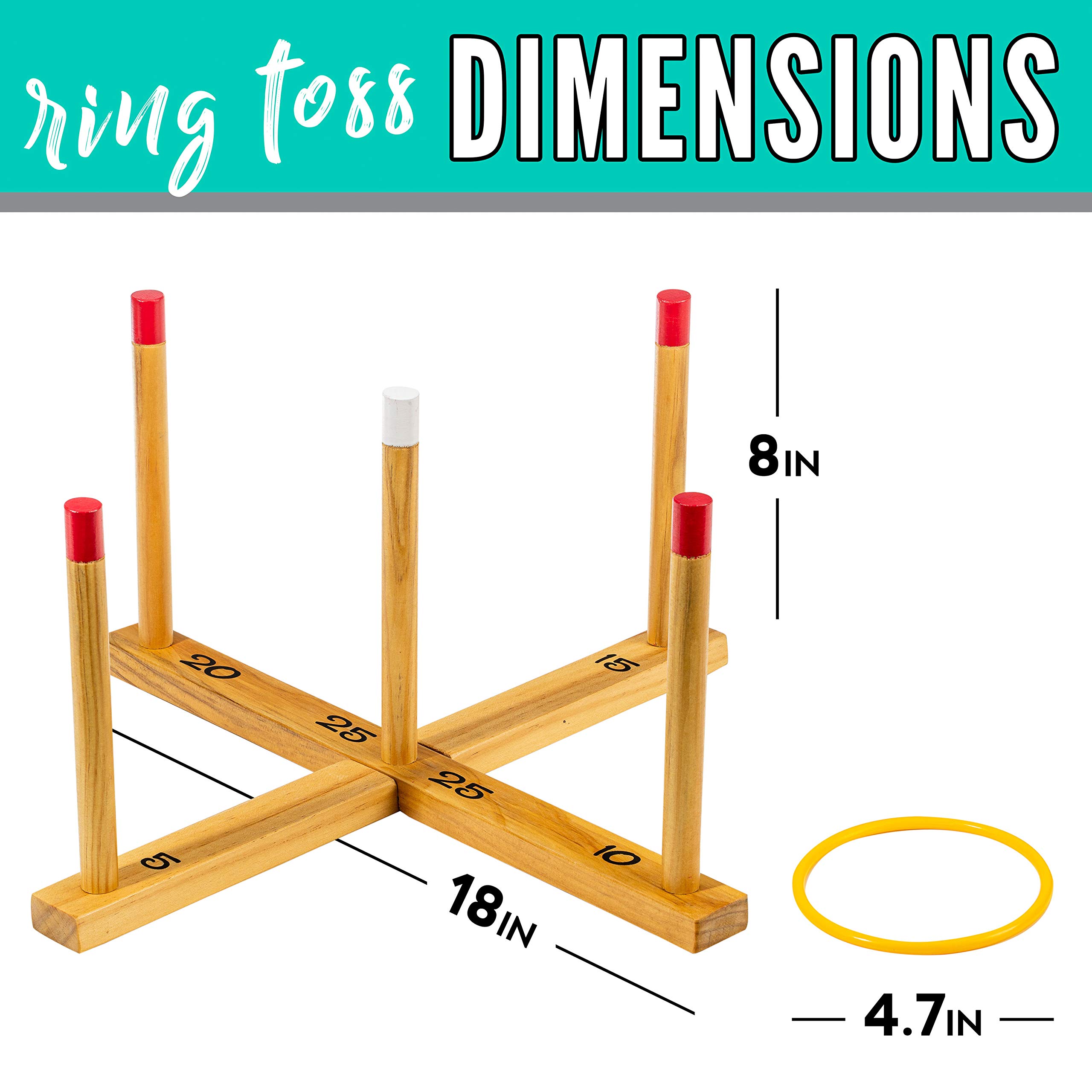 Franklin Sports Wooden Ring Toss