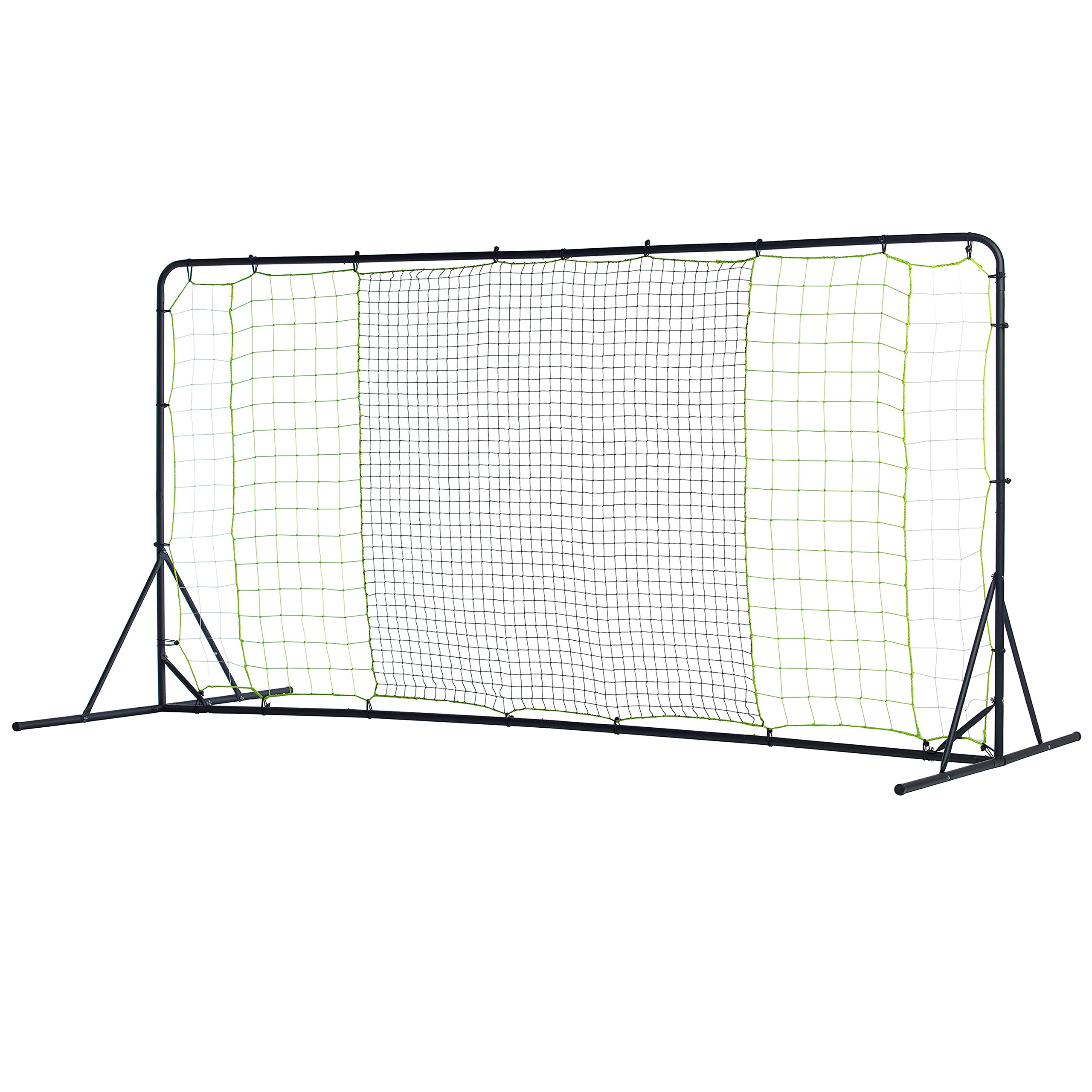 Franklin Sports Soccer Rebounder - Tournament Steel Soccer Rebounding Net - Perfect For Backyard Soccer Practice and Soccer Training - 12'x6' Soccer Bounce Back Rebounder - Black