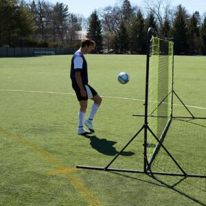 Franklin Sports Soccer Rebounder - Tournament Steel Soccer Rebounding Net - Perfect For Backyard Soccer Practice and Soccer Training - 12'x6' Soccer Bounce Back Rebounder - Black