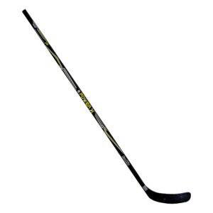 franklin sports street hockey sticks - power x junior street hockey stick - wood and fiberglass shaft - abs blade - one piece stick - 52" right handed