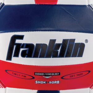 Franklin Sports Super Soft Spike Volleyball, Red/White/Blue