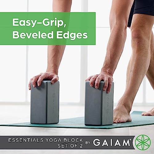 Gaiam Yoga Block - Supportive Latex-Free Eva Foam - Soft Non-Slip Surface with Beveled Edges for Yoga, Pilates, Meditation - Yoga Accessories for Stability, Balance, Deepen Stretches