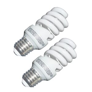 UNITEDLUX 13 Watt CFL Light Bulb (60 Watt) Soft White 2700K 1040LM Spiral Bulb Medium Base Compact Fluorescent Bulb (2 Pack)