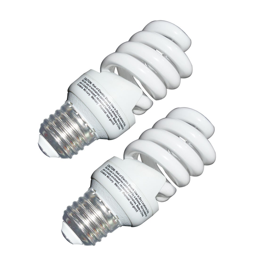 UNITEDLUX 13 Watt CFL Light Bulb (60 Watt) Soft White 2700K 1040LM Spiral Bulb Medium Base Compact Fluorescent Bulb (2 Pack)