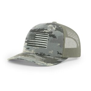 B Wear Sportswear American Flag USA Digital Camouflage Snapback Embroidered Men's Trucker Hat