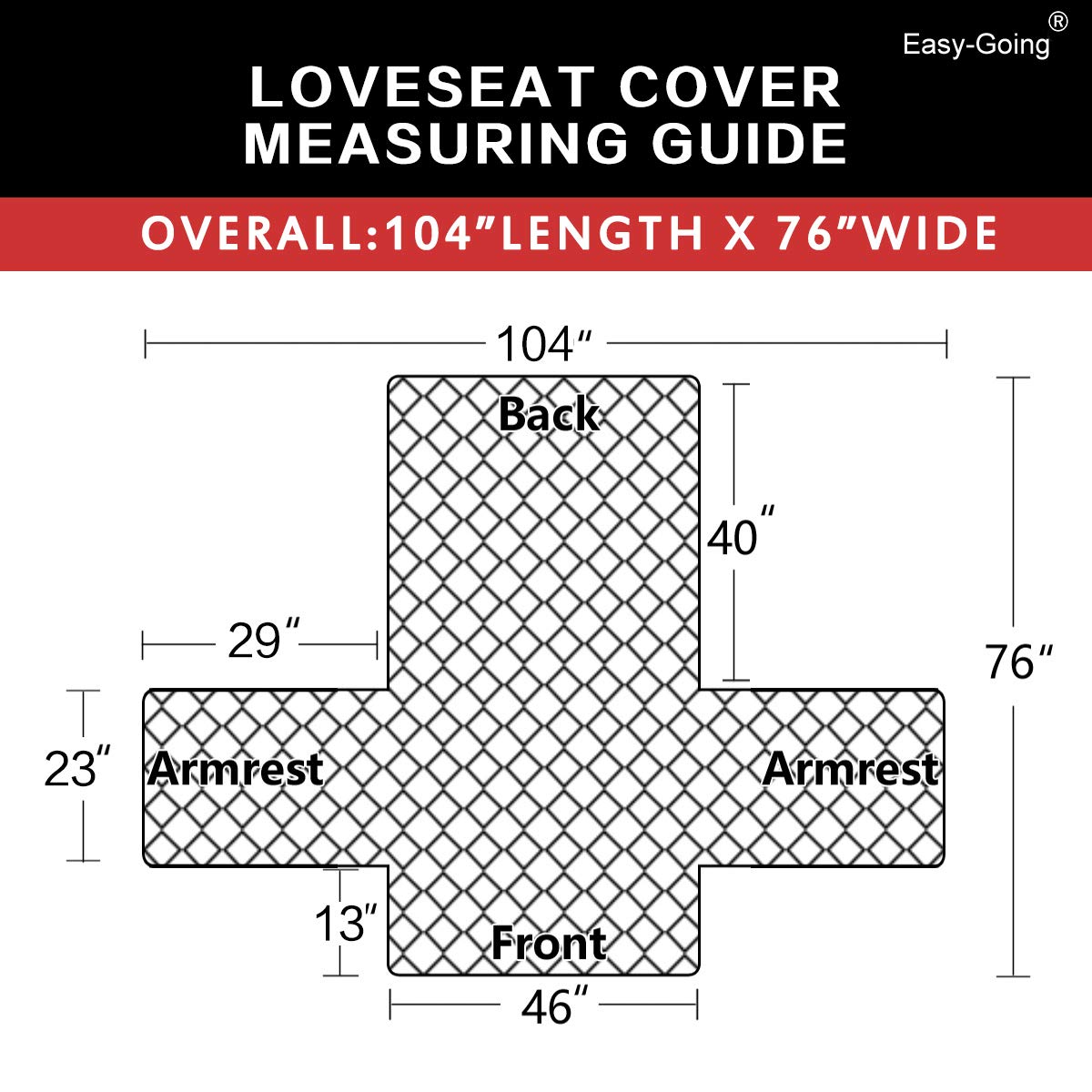 Easy-Going Reversible Loveseat Couch Cover for 2 Cushion Couch Sofa Cover for Dogs Water Resistant Furniture Protector with Foam Sticks Elastic Straps for Pet (Loveseat, Gray/Light Gray)