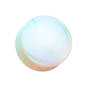 opalite stone double flared ear gauge wildklass plug (00 ga)