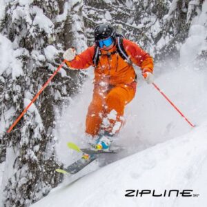 Ski Poles Graphite Carbon Composite - Zipline Blurr 16.0 - U.S. Ski Team Official Supplier (Orioles Orange, 44" in./112 cm)