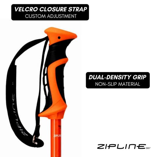 Ski Poles Graphite Carbon Composite - Zipline Blurr 16.0 - U.S. Ski Team Official Supplier (Orioles Orange, 44" in./112 cm)