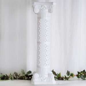 tableclothsfactory 4 pillars/set venetian roman wedding columns holds flower plates 41" tall(height adjustable)