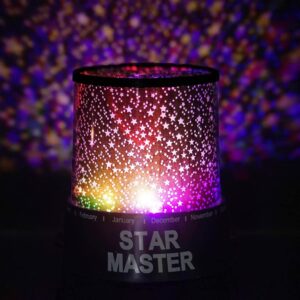 tableclothsfactory starry galaxy sky projector cosmos romantic color changing led lamp gift set