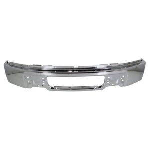 mbi auto - chrome, steel front bumper face bar fascia for 2009-2014 ford f150 pickup 09-14 without fog lights, fo1002412