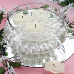 tableclothsfactory white floating rose candle-20/pk