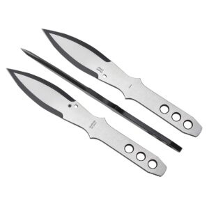 Spyderco SpyderThrowers - Large - Set of Three 8Cr13MoV Stainless Steel Knives and Leather Sheath - TK01LG