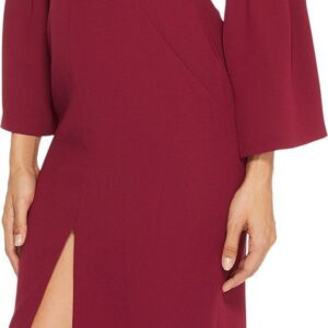 Jill Jill Stuart Women's Bell Sleeve MIDI, Black Currant, 0