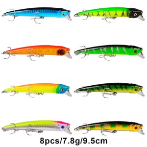 BAIKALBASS Fishing Lures Tackle Kits Hard Baits Minnow Pencil VIB Crankbaits Topwater Floating Lures Assorted Fishing Tackle Sets (006-43pcs)