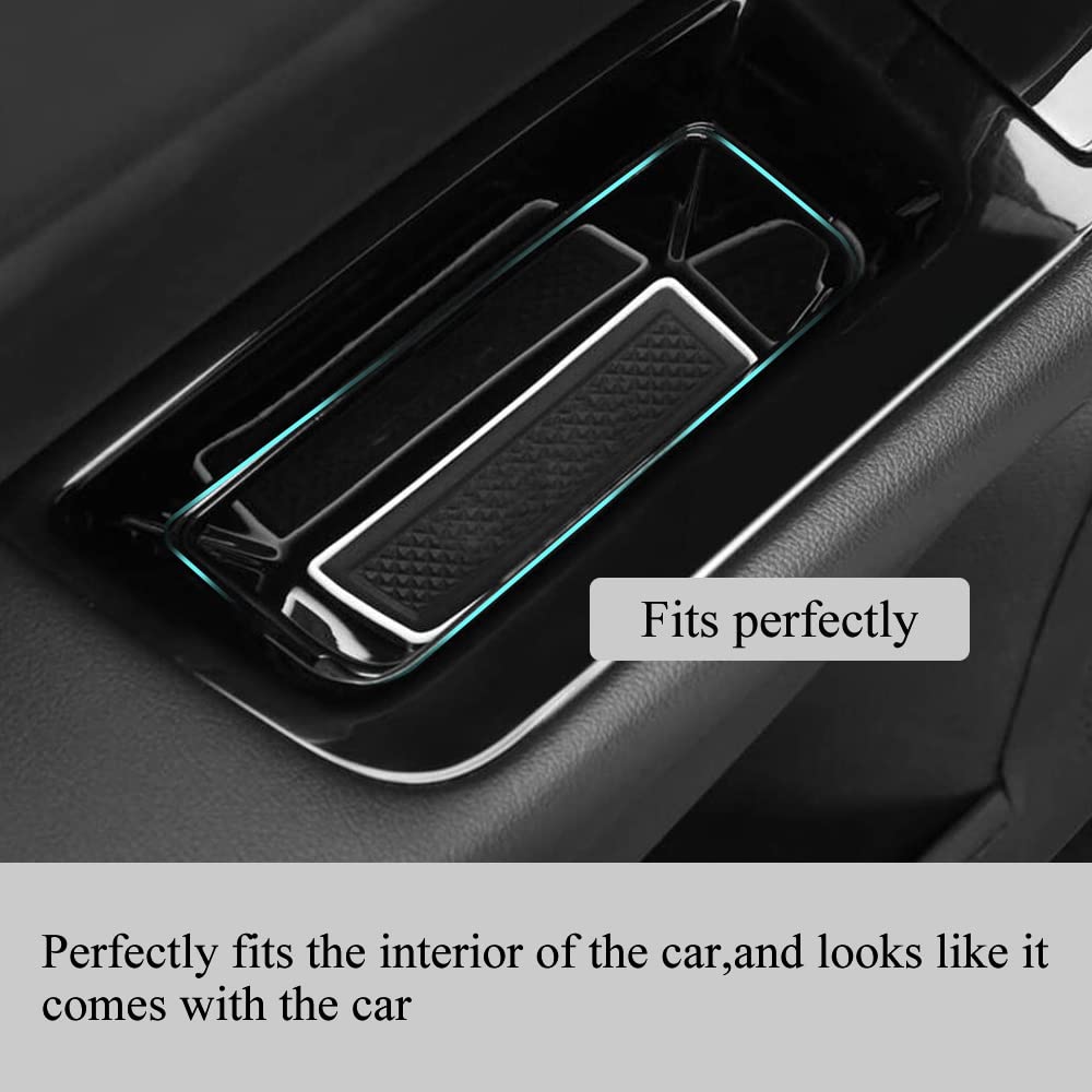 Vesul Front Row Door Side Storage Box Compatible with Ford Edge 2015-2024 Armrest Phone Container Door Organizer Handle Pocket ABS Tray Insert Glove Pallet