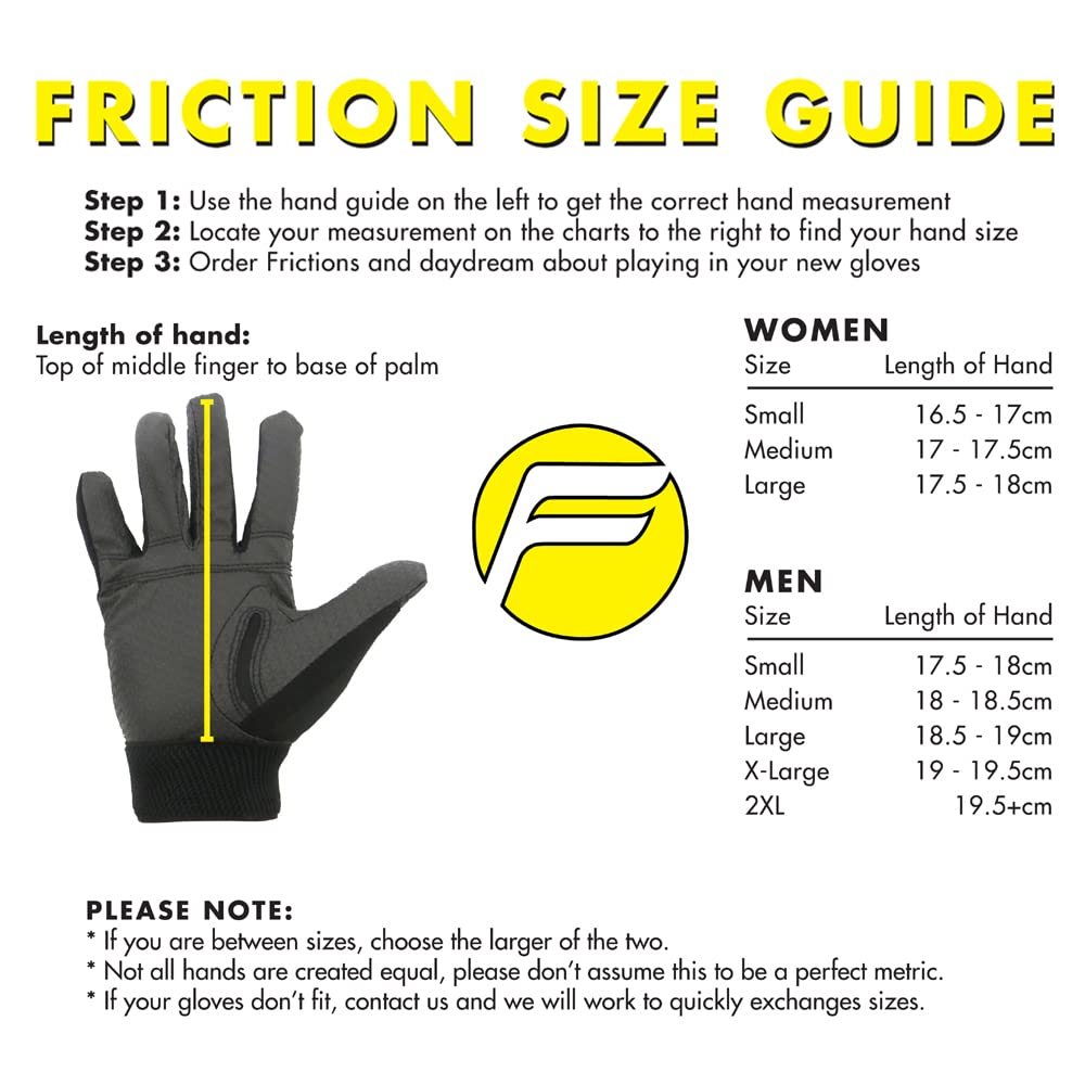 Friction Gloves DG Disc Golf Gloves - Pair - Black - M