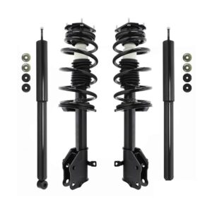 completestruts - front complete strut assemblies with coil springs and rear shock absorbers replacement for 2011-2014 ford edge - set of 4