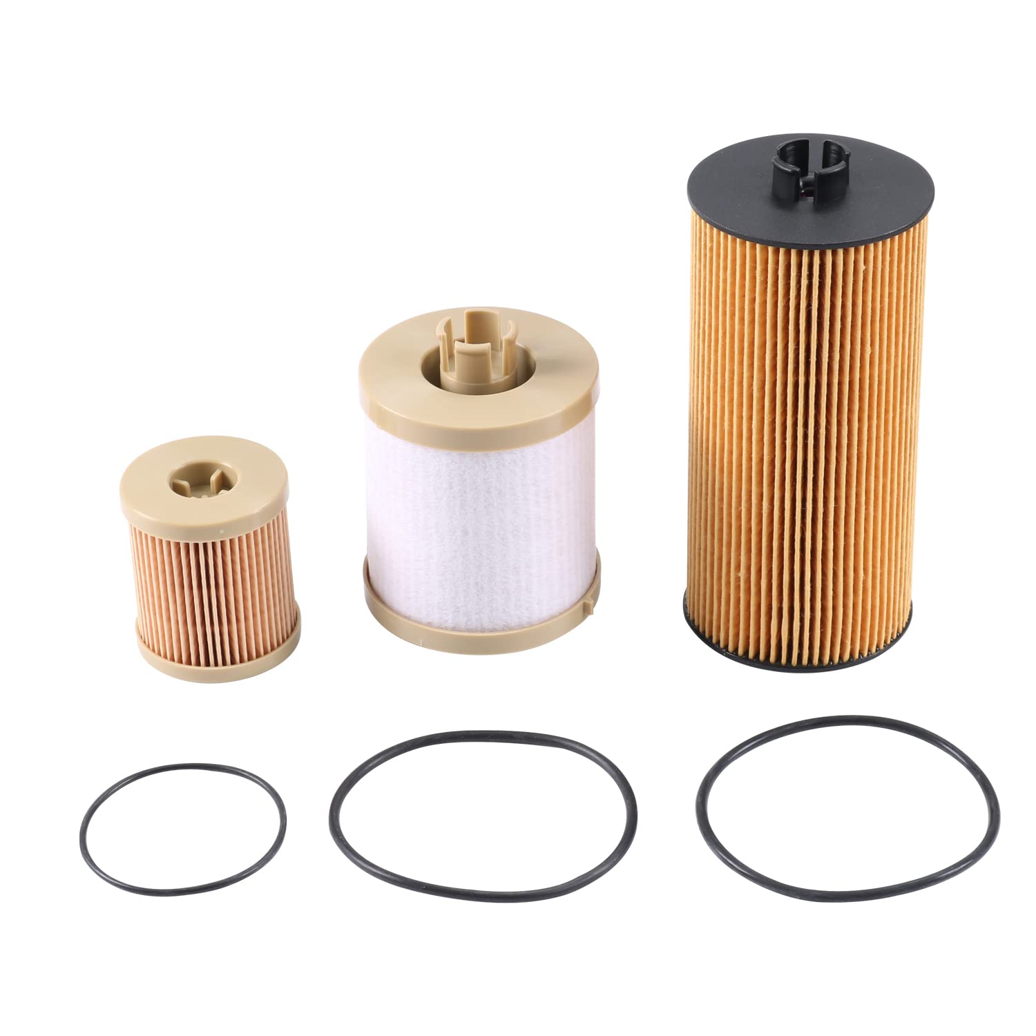 CARMOCAR FD4616 Fuel Filter and FL2016 Oil Filter Replacement for 2003-2007 Ford F250 F350 F450 F550 Super Duty 6.0L 2003-2005 Excursion 6.0L 3C3Z-9N184-CA 3C3Z-6731-AA FD4604