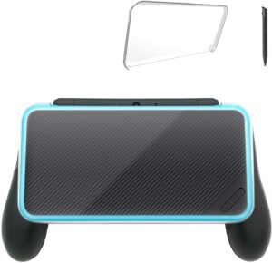 [updated] hand grip compatible with nintendo 2ds xl with 1 stylus and 1 clear case compatible with nintendo 2ds xl