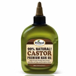 difeel premium 99% natural castor hair oil 7.1 ounce - natural castor oil for hair growth