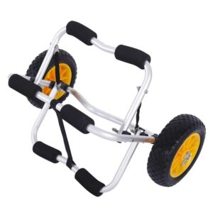 kayak cart dolly wheels trolley - kayaking accessories best for beach tires transport canoe fishing jon boat carrier caddy scupper carts trolly roller sit on top kayaks wagon wheel hauler tote rollers