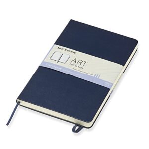 Moleskine Art Sketchbook, Hard Cover, Large (5" x 8.25") Plain/Blank, Sapphire Blue, 104 Pages