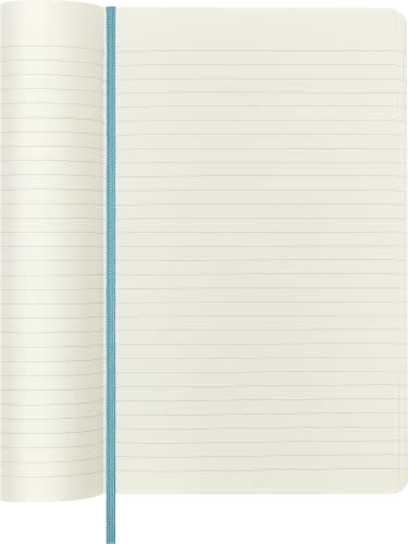 Moleskine Classic Notebook, Soft Cover, Large (5" x 8.25") Ruled/Lined, Reef Blue, 192 pages