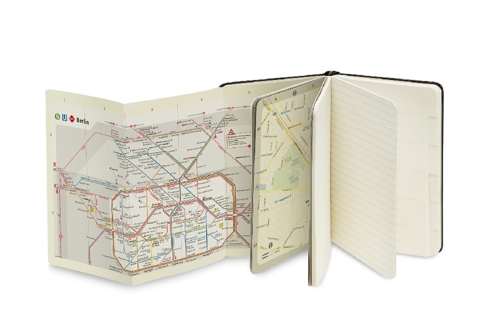 Moleskine Journey City Notebook, Berlin, Hard Cover, Pocket (3.5" x 5.5") Black, 220 Pages