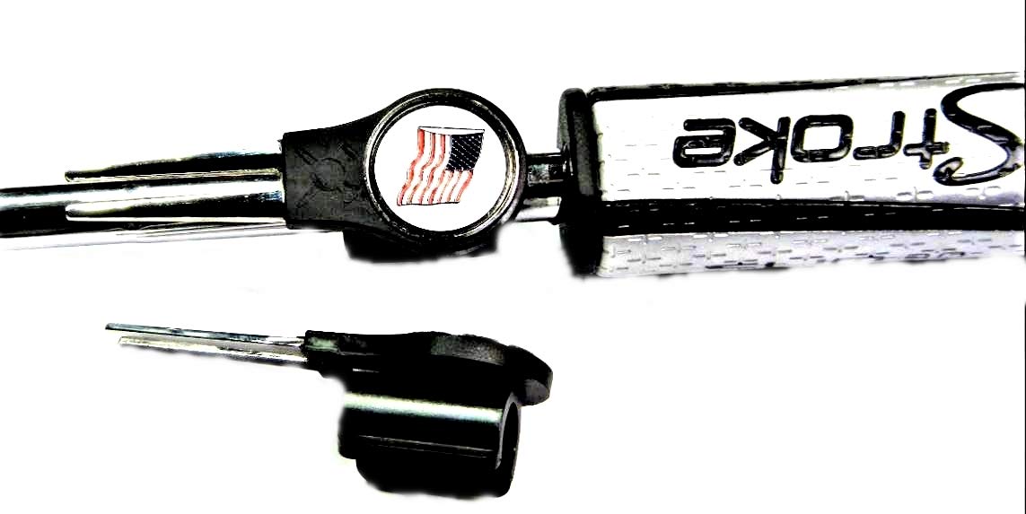 Putter Mounted Divot Tool and Ball Marker - US Flag White