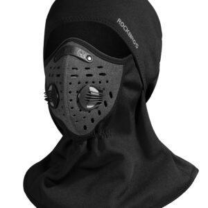 ROCKBROS Ski Mask Balaclava Winter Mask for Men Baclava Cold Weather Thermal Black