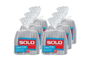 solo ac940-20001 cup company 9oz clear wine and punch plastic cups, 6-packs of 40ct (240ct total)