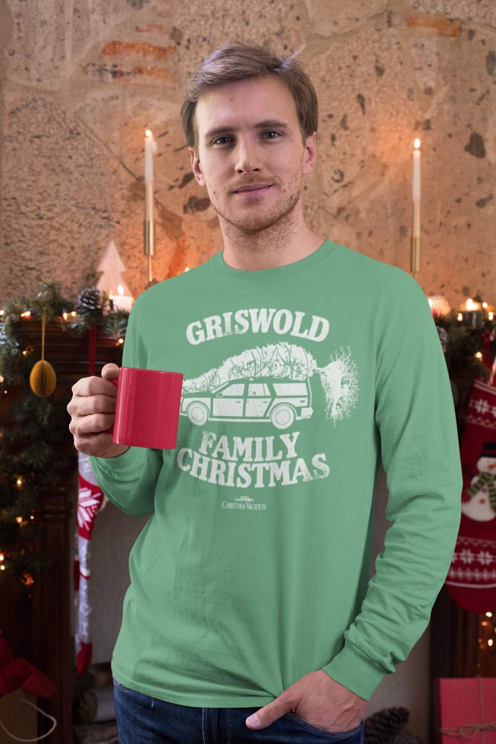 Ripple Junction National Lampoon's Christmas Vacation Griswold Family Xmas Adult Long Sleeve XL Irish Green