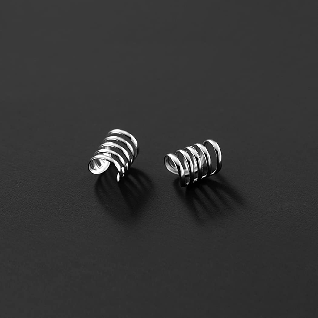 SLUYNZ 925 Sterling Silver Cuff Earrings for Women No Piercing Earrings Helix Earrings Cartilage Earrings (A-Silver)