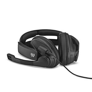 Sennheiser GSP 302 Gaming Headset with Noise-Cancelling Mic, Flip-to-Mute, Comfortable Memory Foam Ear Pads, Headphones for PC, Mac, Xbox One, PS4, Nintendo Switch, and Smartphones,Black